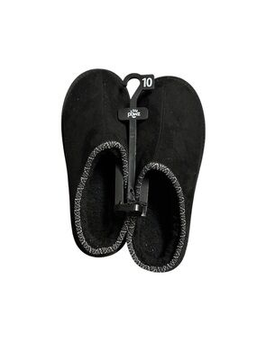 PAWZ Black Faux Suede Platform Clogs
